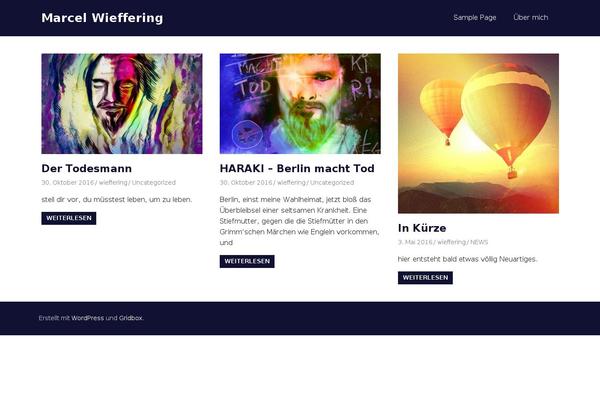 Gridbox theme site design template sample