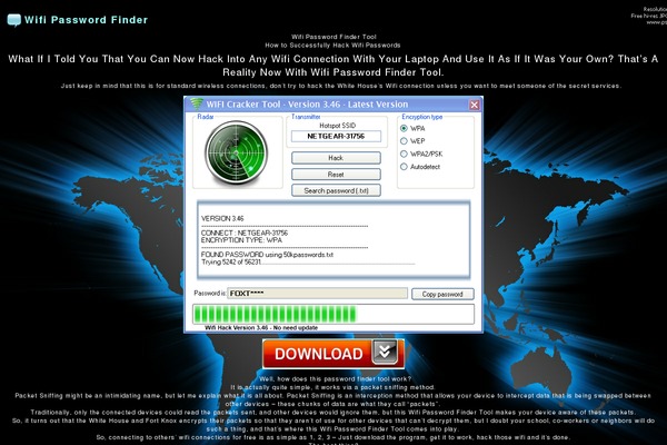 wifi-password-finder.org site used Technical_world_news
