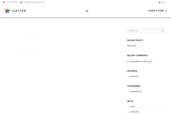Jupiter theme site design template sample