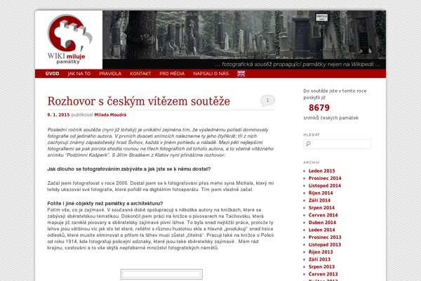 wikimilujepamatky.cz site used Wlm