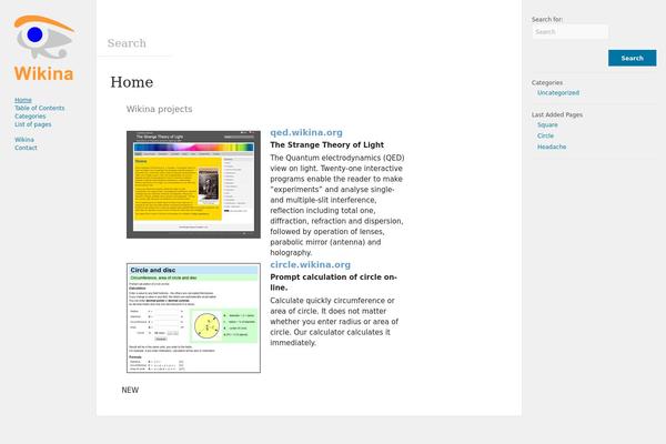 WikiWP theme site design template sample