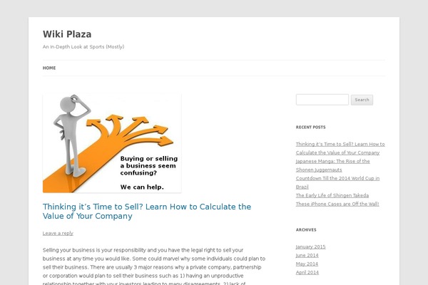 Twenty Twelve theme site design template sample