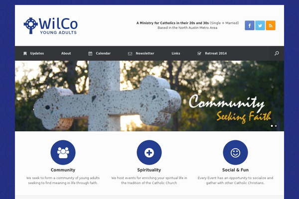 Vantage theme site design template sample
