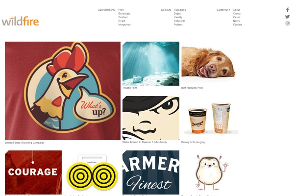 Wildfire theme site design template sample