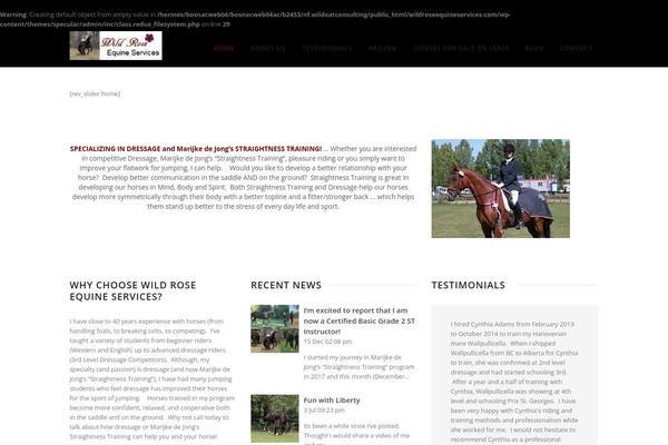 Specular theme site design template sample