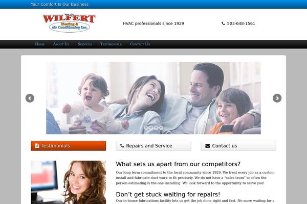 wilfertheatingandair.com site used Wilfertheatingandair