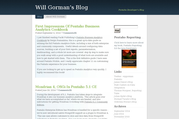 willgorman.com site used Light