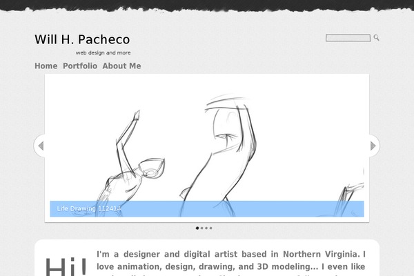 Portfolio theme site design template sample