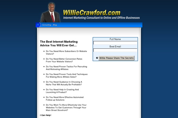 williecrawford.com site used Envo Magazine Dark