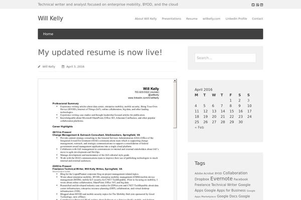 Presentation Lite theme site design template sample