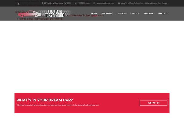 Garage theme site design template sample