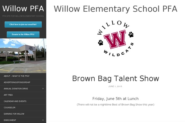 willowpfa.org site used Flat