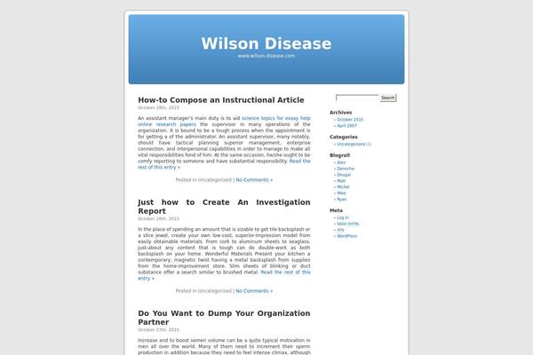 Default theme site design template sample