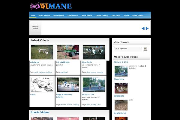 Home theme site design template sample