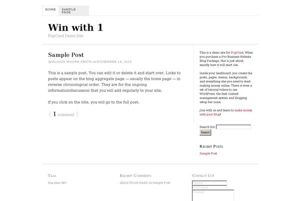 Site using Contact-form plugin