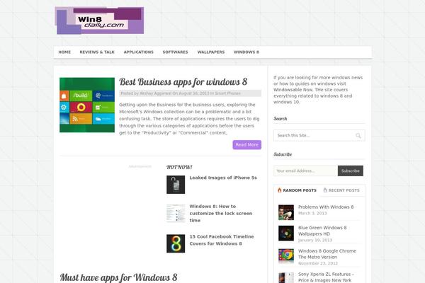 Minimalist theme site design template sample