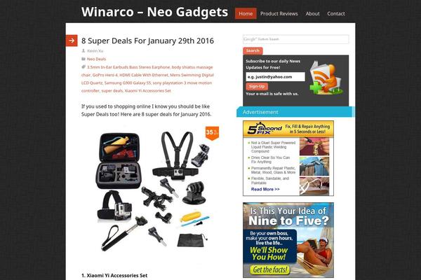 winarco.com site used News-one