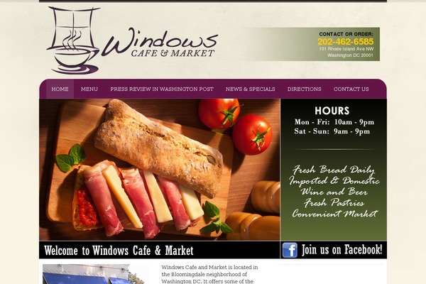 Diner theme site design template sample