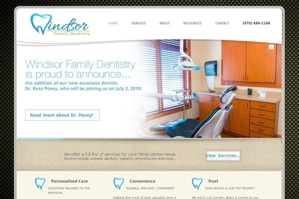 Windsor theme site design template sample
