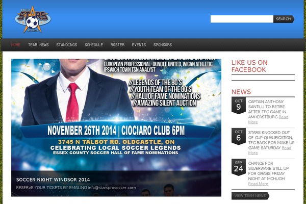 windsorstarssoccer.com site used Sports-team-theme