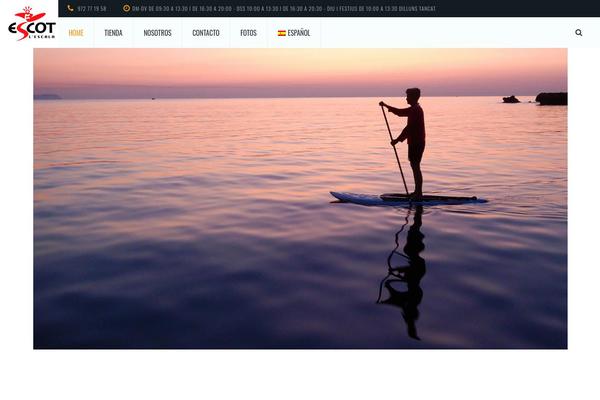 Kayaking theme site design template sample