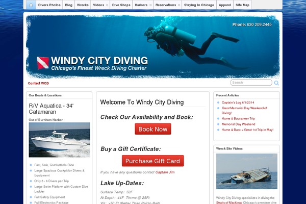 windycitydiving.net site used Olsen Light