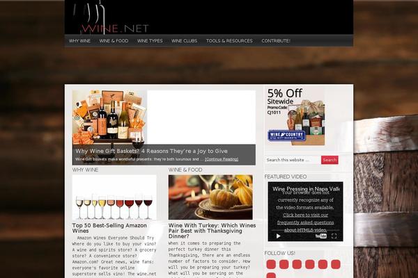 Vino theme site design template sample