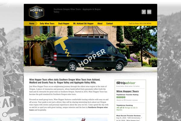 winehoppertours.com site used Freestyle