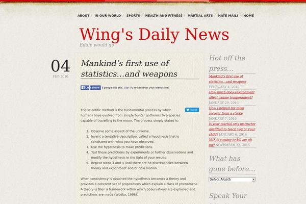 wingsdailynews.com site used Bold Life