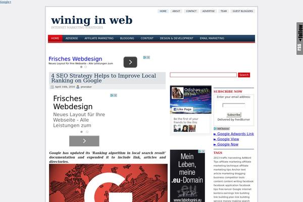 Justnews theme site design template sample
