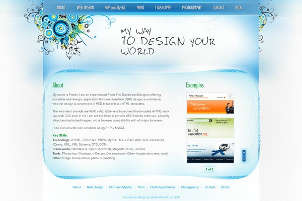 Blog theme site design template sample