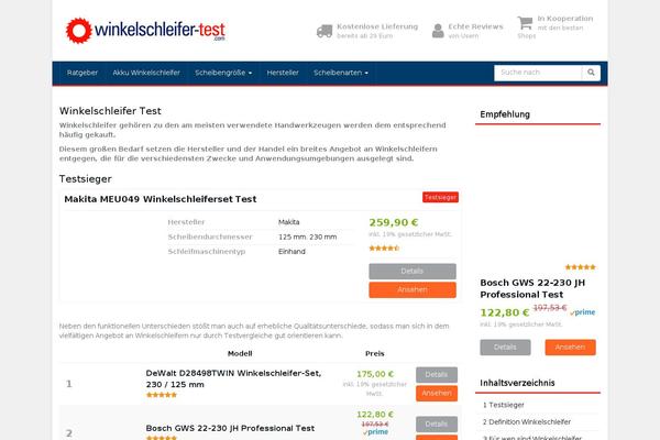 winkelschleifer-test.com site used Affiliatetheme