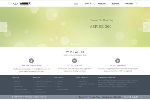 Winner theme site design template sample