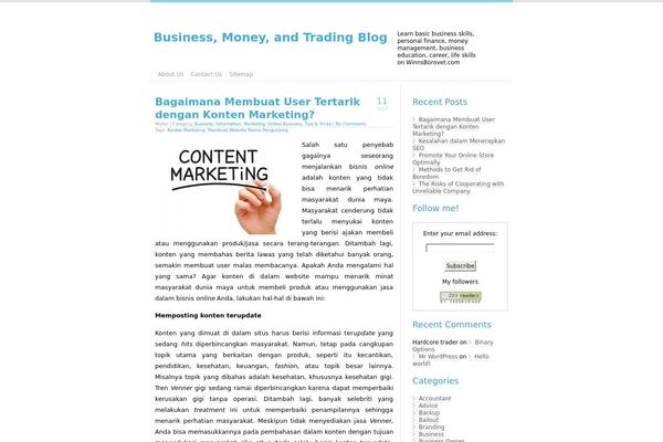 Belle theme site design template sample