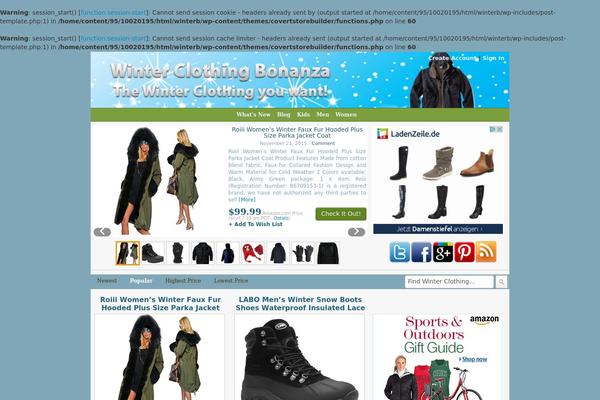 Covert Store Builder theme site design template sample