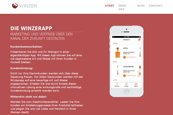 winzerapp.com site used Fluidmobile
