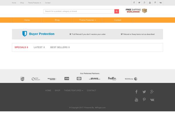 Rise theme site design template sample