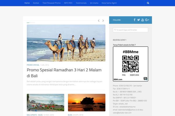 Hueman theme site design template sample