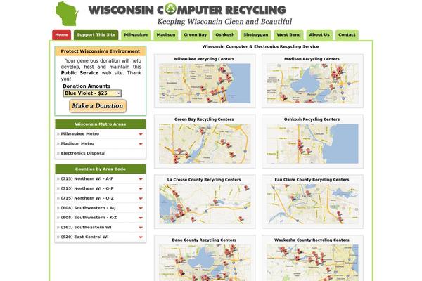 Recycle theme site design template sample