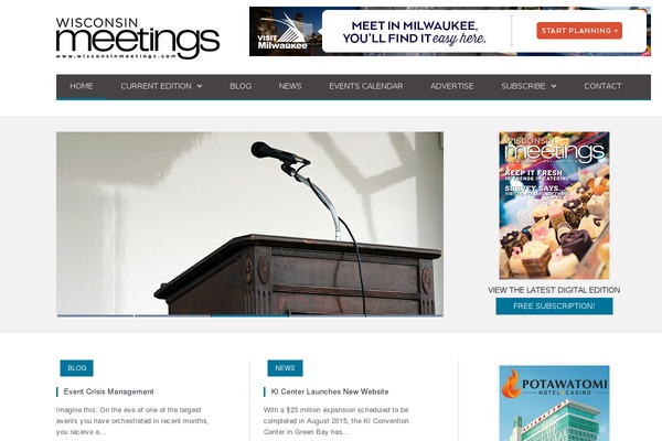 wisconsinmeetings.com site used Celebration