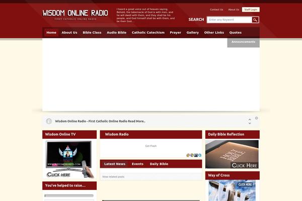 Wisdom theme site design template sample
