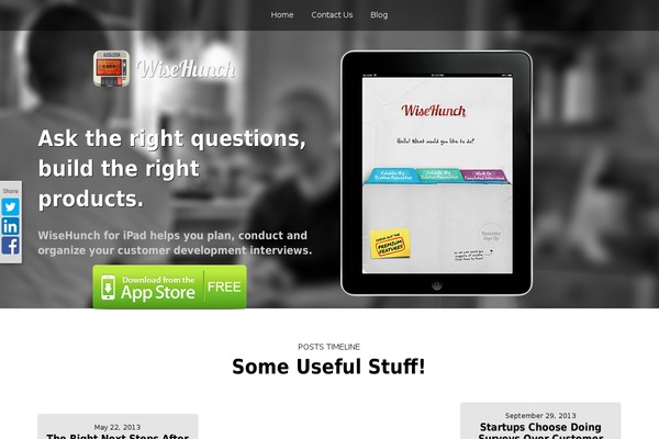 The One Pager theme site design template sample