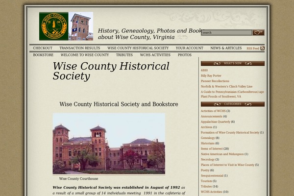 wisevahistoricalsoc.org site used Inki_v.2.1