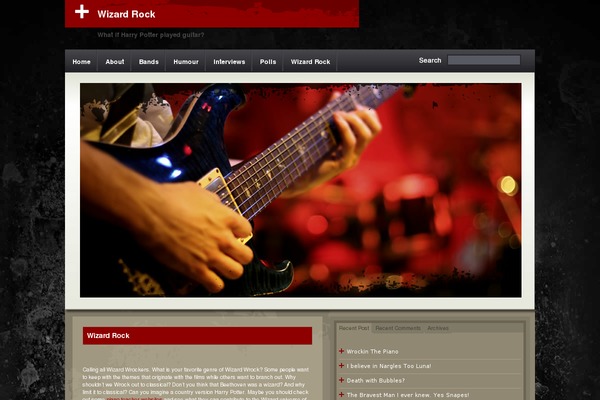 wizardrock.org site used THAT Music Theme