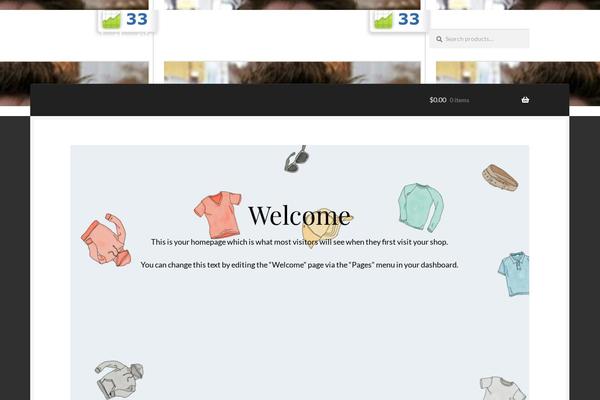 Boutique theme site design template sample