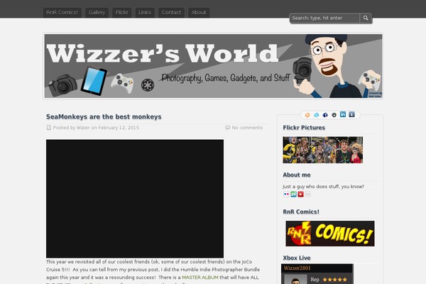 Site using About Me 3000 widget plugin