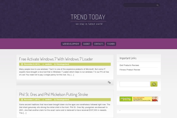 Contango theme site design template sample