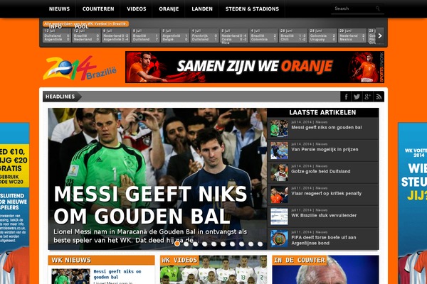 Gameday theme site design template sample