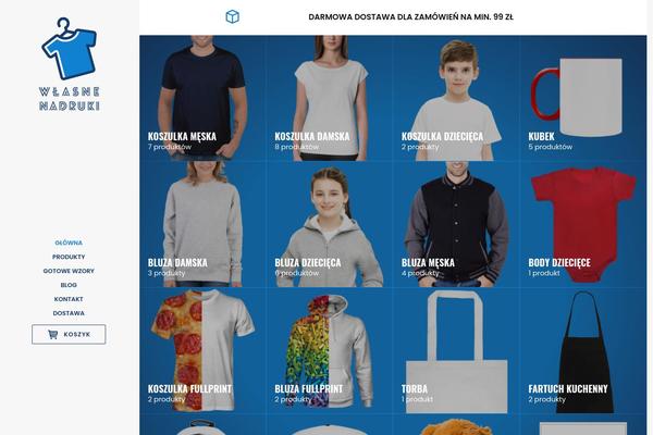 wlasnenadruki.pl site used Uncode