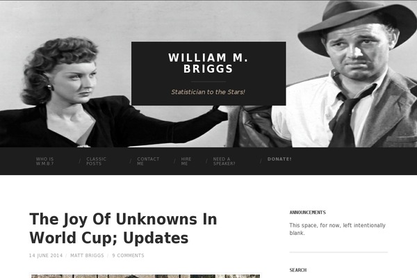 wmbriggs.com site used Broadsheet-wpcom